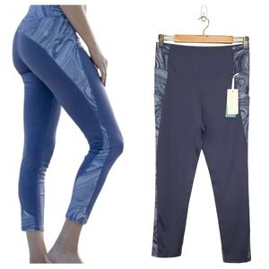 New San Francisco City Lights Josslyn Water Colors Tie Dye Block Leggings Blue M